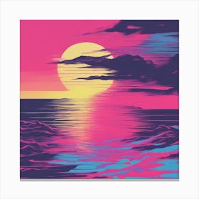 Minimalism Masterpiece, Trace In The Waves To Infinity + Fine Layered Texture + Complementary Cmyk C (35) Canvas Print