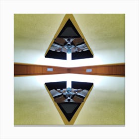 Reflection Of Ceiling Fan Canvas Print