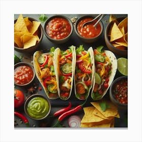 Mexican Tacos 3 Canvas Print