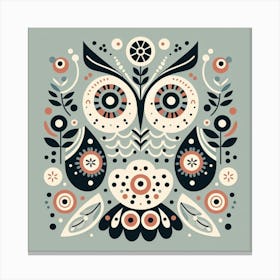 Scandinavian style, Owl 3 Canvas Print