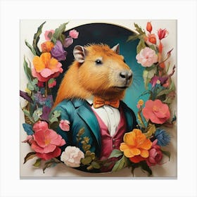 Rat In A Suit art print Canvas Print