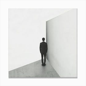 Businessman Standing In The Doorway Canvas Print