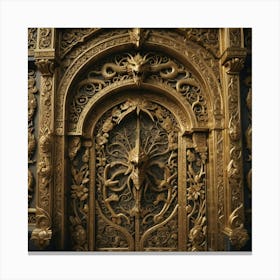 Lord Of The Rings Door Canvas Print