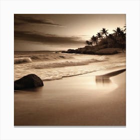 Sepia Beach 1 Canvas Print