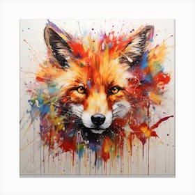 Fox Painting Canvas Print