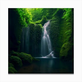 Waterfall In The Forest Canvas Print