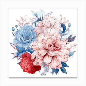 Peony Bouquet 1 Canvas Print