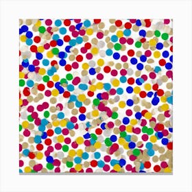 Confetti Dots Canvas Print
