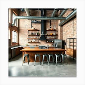 Industrial Kitchen Canvas Print