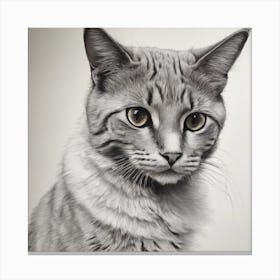 Grey Tabby Cat Canvas Print