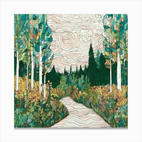 Path In The Woods, abstract art Canvas Print