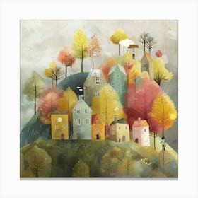 Autumn Village Canvas Print Canvas Print