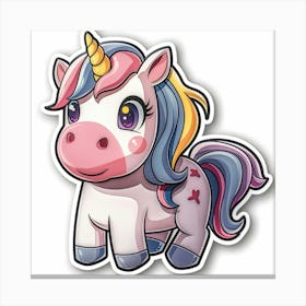 Unicorn Sticker 143 Canvas Print