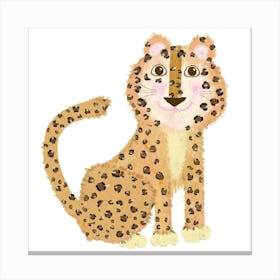 Sweet Sitting Leopard 1 Canvas Print