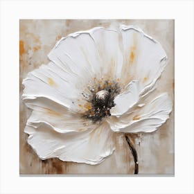 Flower of Large white Poppy 2 Canvas Print