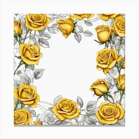 Yellow Roses 18 Canvas Print