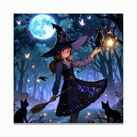 Witch In The Forest 2 Canvas Print