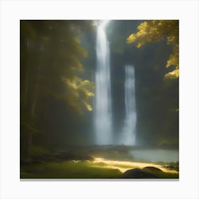 Waterfall In The Forest Canvas Print