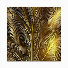 Golden Feathers Canvas Print