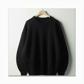 Black Sweater Hanging On A Hanger Canvas Print