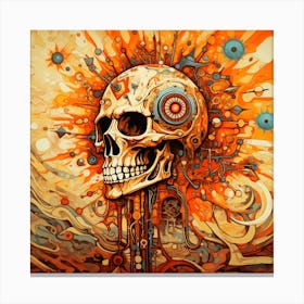Skull With Gears 1 Canvas Print