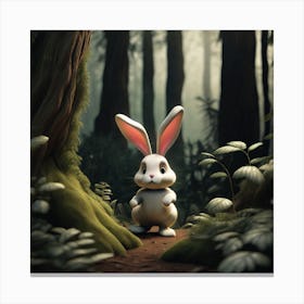 Rabbit In The Woods 23 Canvas Print