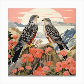 Bird In Nature Falcon 5 Canvas Print