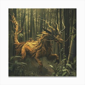 Qilin In The Forest Canvas Print