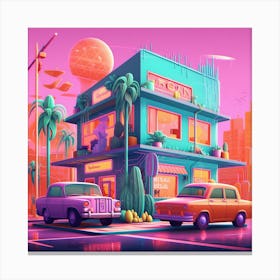 Futuristic City 15 Canvas Print