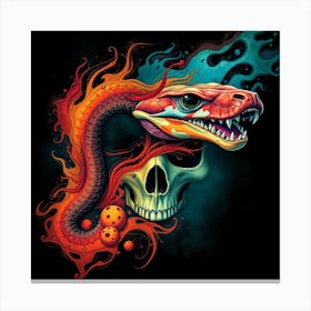 Snake Skull Canvas Print