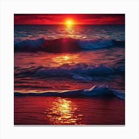 Sunset Wallpaper, Beach Wallpaper, Ocean Wallpaper, Ocean Wallpaper Canvas Print