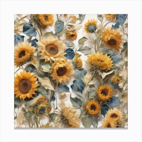 Sunflowers, style of Van Gogh Canvas Print