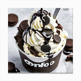 Oreo Ice Cream 1 Canvas Print