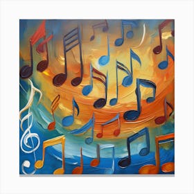 Music Notes 5 Canvas Print