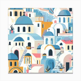 Greece Seamless Pattern 1 Canvas Print