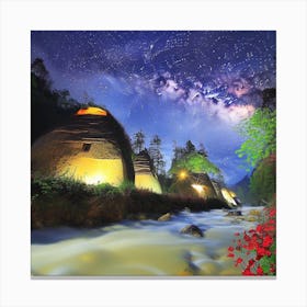 Night In The Mountains Canvas Print