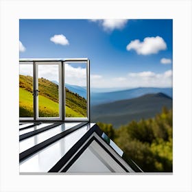 Window View From The Roof Canvas Print