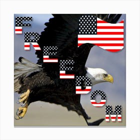 Freedom Patriotic American Usa Canvas Print