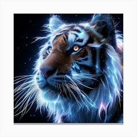 Tiger Head in Glow Stampe su tela