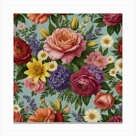 Floral Wallpaper Canvas Print