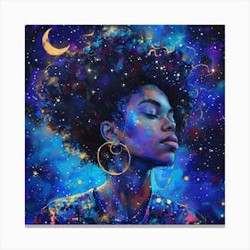 African American Galaxy Queen Canvas Print