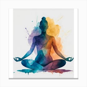 Yoga Woman Meditation Canvas Print