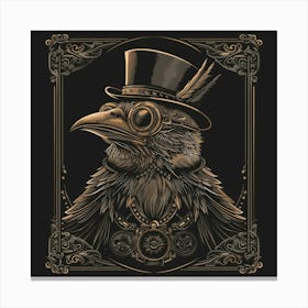 Steampunk Crow 3 Canvas Print