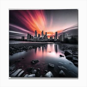 Sunset Cityscape 4 Canvas Print