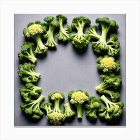 Broccoli In A Circle 4 Canvas Print