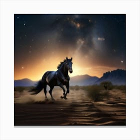 Horse In The Desert Canvas Print