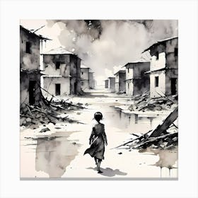 The Silent Scars of War: An Anti War Statement Canvas Print