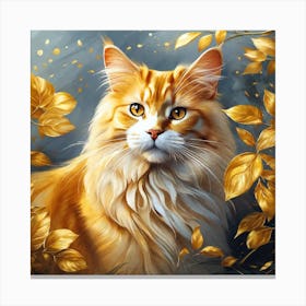 Golden Cat 12 Canvas Print