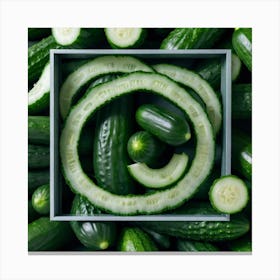 Cucumbers In A Box Canvas Print