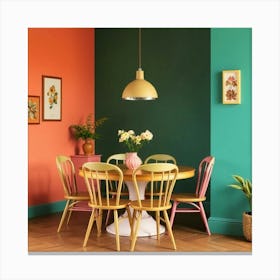 Colorful Dining Room Canvas Print